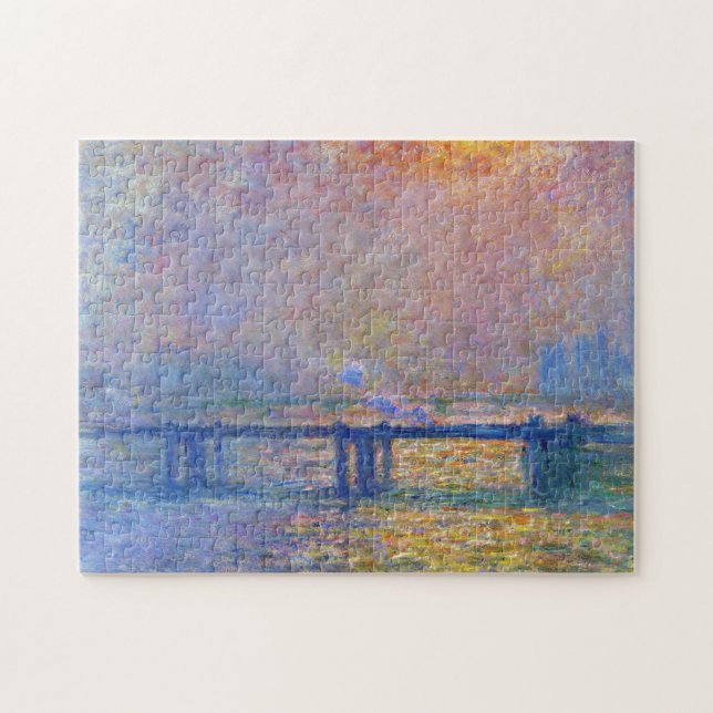 Quebra-cabeça Ponte Charing Cross, The Thames, Claude Monet (Horizontal)