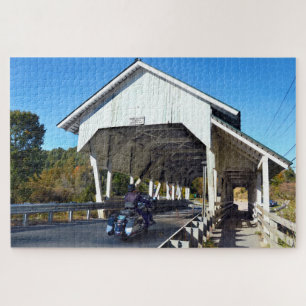 Quebra-cabeça Ponte coberta de Miller, Lyndon, Vermont
