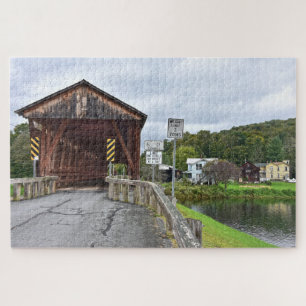 Quebra-cabeça Ponte coberta, Downsville, Nova York