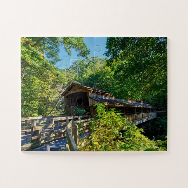 Quebra-cabeça Ponte Coberta Ohio (Horizontal)