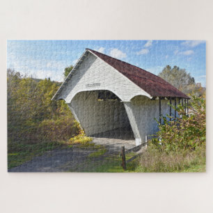 Quebra-cabeça Ponte coberta pela escola, Poster Vermont