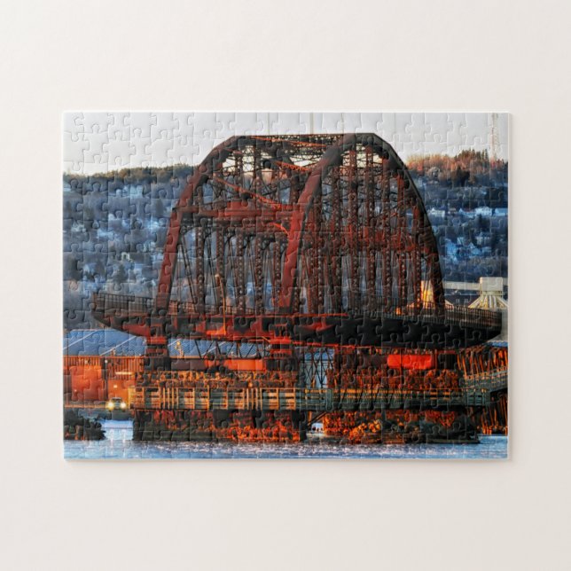 Quebra-cabeça Ponte da Baía de St. Louis Duluth Minnesota (Horizontal)