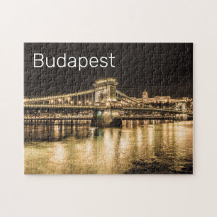 Quebra-cabeça Ponte da Cadeia de Budapeste - Hungria - Retro Nig