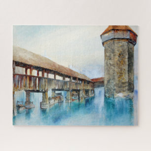 Quebra-cabeça Ponte da Capela em Luzerna (Suiça)