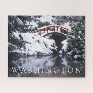 Quebra-cabeça Ponte da Lua e Lagoa no Inverno Seattle, Washing