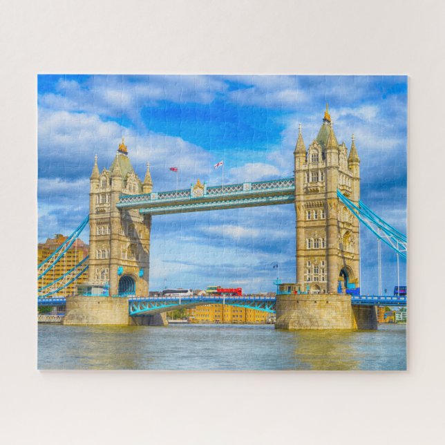 Quebra-cabeça Ponte da Torre Londres. (Horizontal)