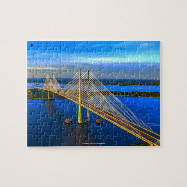 Quebra-cabeça Ponte Dames Point Jacksonville Flórida. (Horizontal)