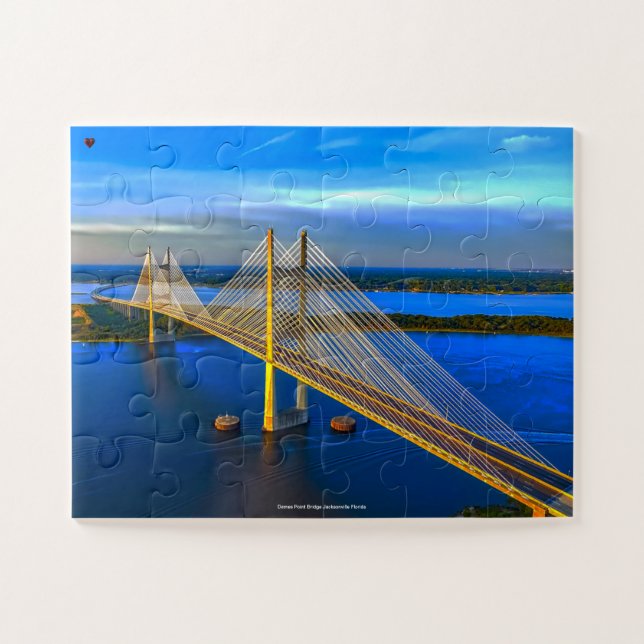 Quebra-cabeça Ponte Dames Point Jacksonville Flórida. (Horizontal)