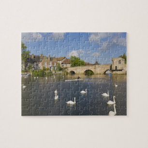 Quebra-cabeça Ponte de arco de pedra e Rio Ouse, St Ives,