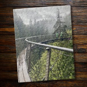 Quebra-cabeça Ponte de Árvore Caminhando pela Natureza no Canadá