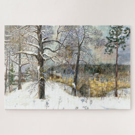 Quebra-cabeça Ponte de inverno Pasta de Aquarela