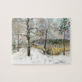 Quebra-cabeça Ponte de inverno Pasta de Aquarela