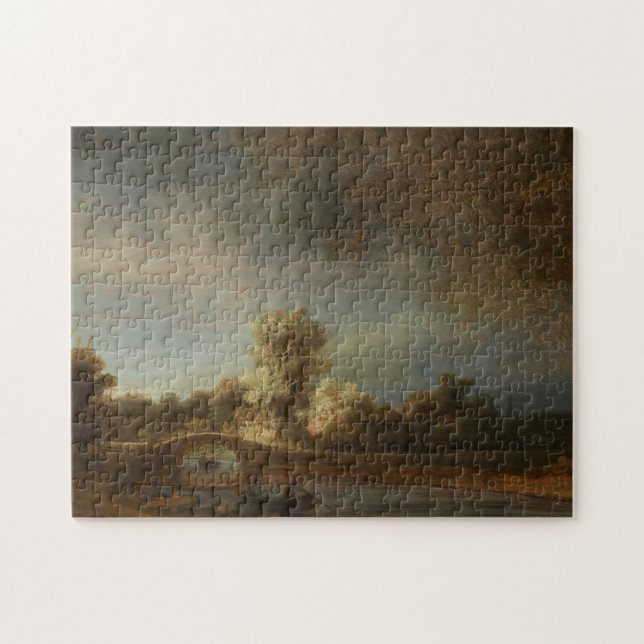 Quebra-cabeça Ponte de pedra de Rembrandt (Horizontal)