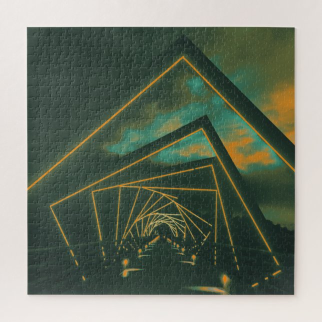Quebra-cabeça ponte de trilha alta (Vertical)