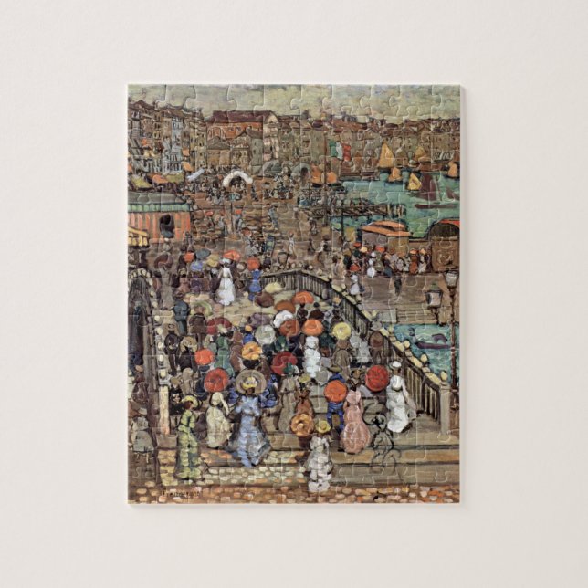 Quebra-cabeça Ponte Della Paglia, Veneza por Maurice Prendergast (Vertical)