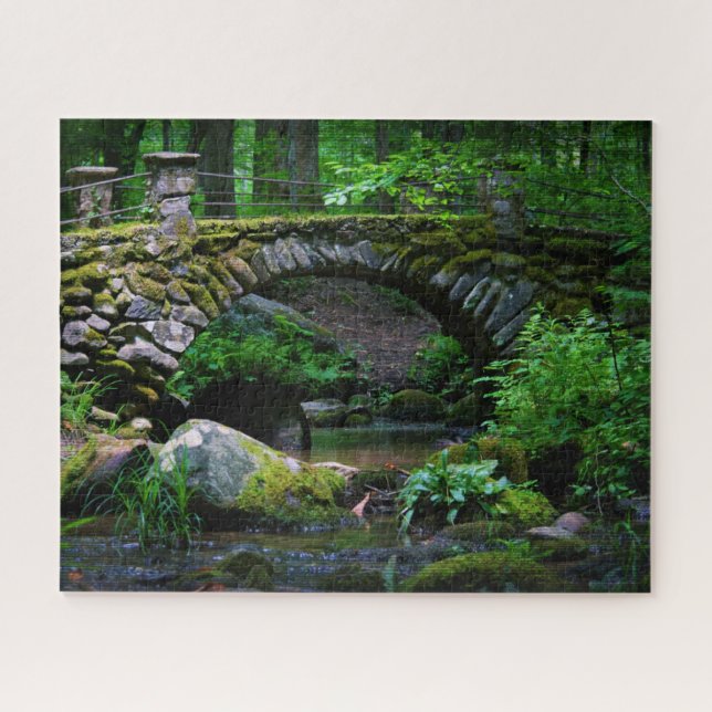 Quebra-cabeça Ponte do troll na Floresta - 16x20 (Horizontal)