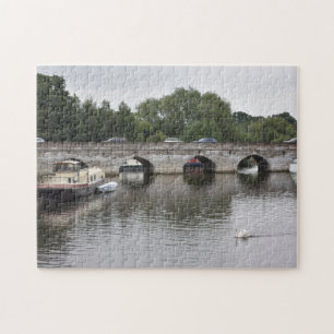 Quebra-cabeça Ponte e Barcos no Rio Avon, Stratford UK