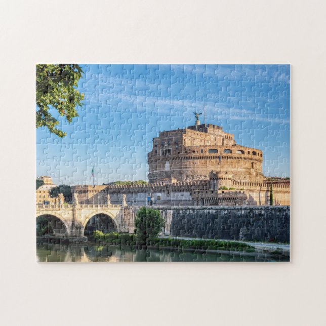 Quebra-cabeça Ponte e Castelo Sant'Angelo de madrugada - Roma, I (Horizontal)
