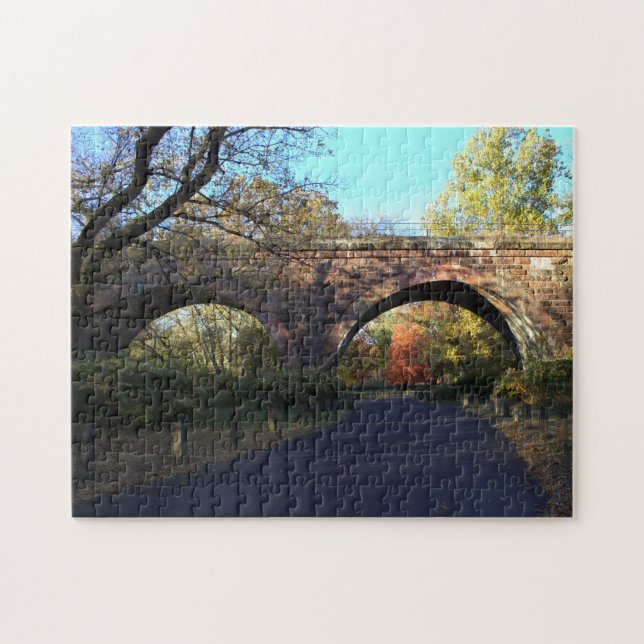 Quebra-cabeça Ponte em Arco no Puzzle de Outono (Horizontal)