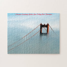 Quebra-cabeça Ponte Golden Gate Califórnia.Cumprimentos de Natal