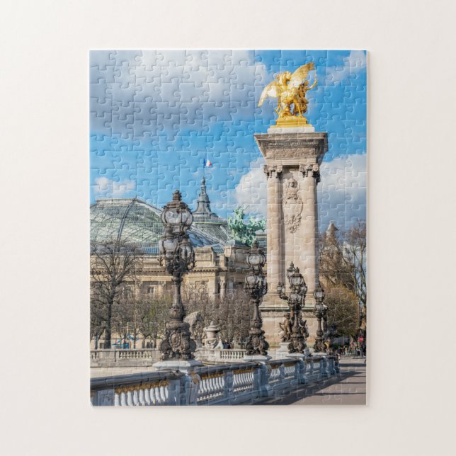Quebra-cabeça Ponte Grand Palais e Pont Alexandre III - Paris (Vertical)