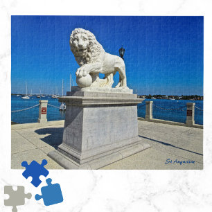Quebra-cabeça Ponte Marble Escultura de Leões Rua Augustine FL