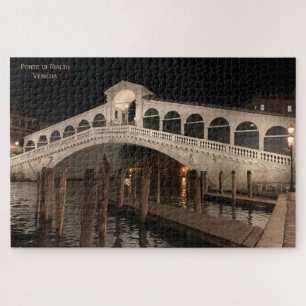 Quebra-cabeça Ponte Rialto por noite - Ponte di Rialto - Veneza