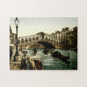 Quebra-cabeça Ponte Rialto Veneza Itália Grande Canal Gondolas