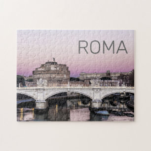 Quebra-cabeça Ponte Sunset de Castel Sant'Angelo, Itália, Roma
