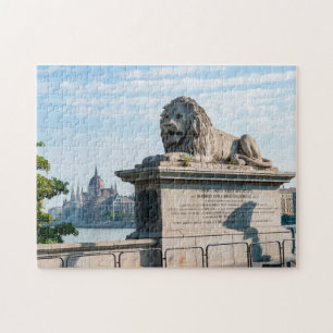Quebra-cabeça Ponte Szechenyi Chain e Parlamento de Budapeste