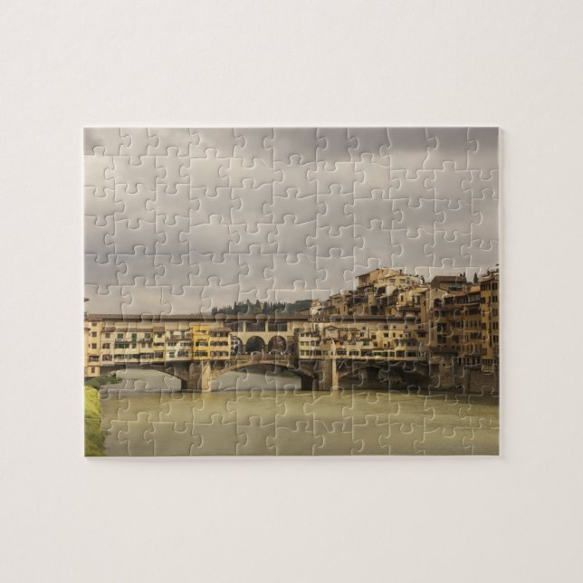 Quebra-cabeça Ponte Vecchio Florence Itália (Horizontal)
