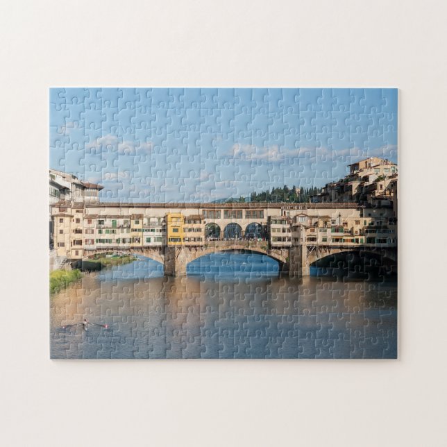 Quebra-cabeça Ponte Vecchio ponte antigo - Florença, Itália (Horizontal)