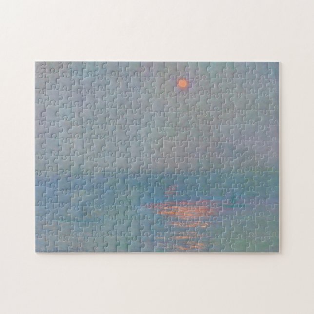 Quebra-cabeça Ponte Waterloo Efeito da Luz Solar no Fog Monet (Horizontal)