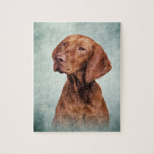 Quebra-cabeça Ponteiro engraçado de tiragem de Vizsla