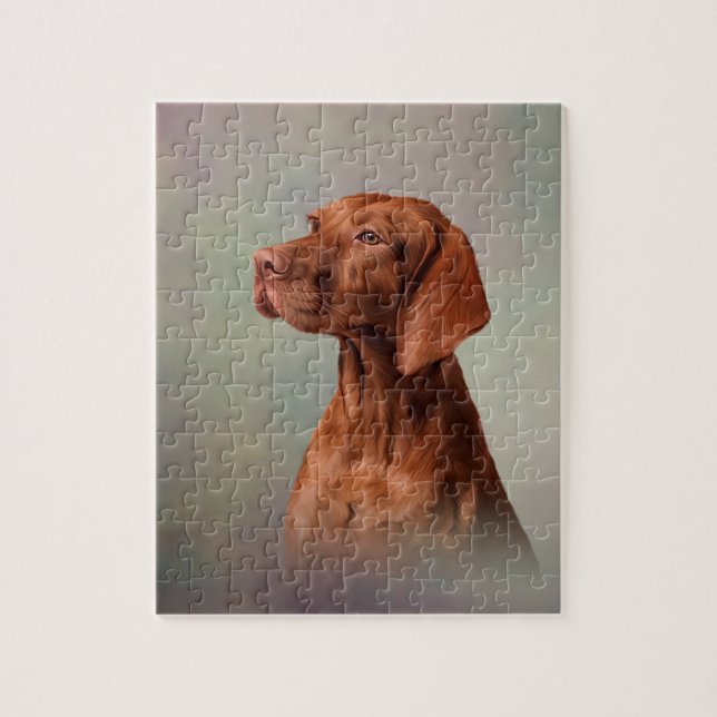 Quebra-cabeça Ponteiro engraçado de tiragem de Vizsla (Vertical)