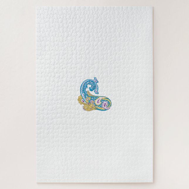 Quebra-cabeça Ponto, Sherpa Blue, Ouro Design (Vertical)