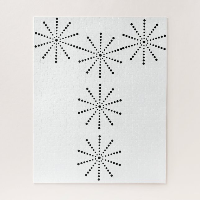 Quebra-cabeça Pontos Pretos e Brancos (Vertical)