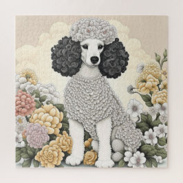 Quebra-cabeça Poodle in Whimsical Flowers