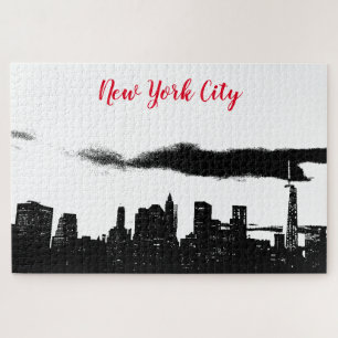 Quebra-cabeça Pop Art Black White NYC Nova Iorque