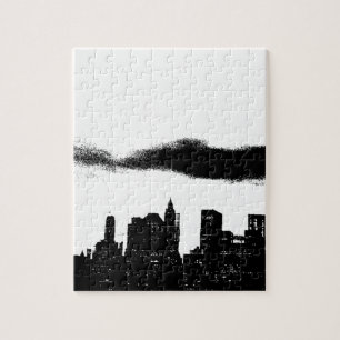 Quebra-cabeça Pop Art Black White NYC Nova Iorque