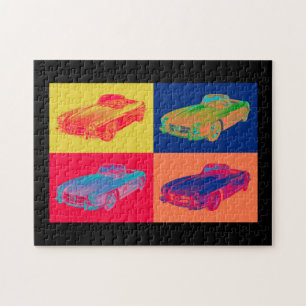 Quebra-cabeça Pop art do Convertible do SL do Benz 300 de