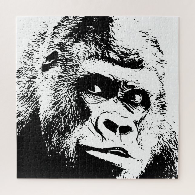 Quebra-cabeça Pop Art Gorilla Animais Selvagens (Vertical)
