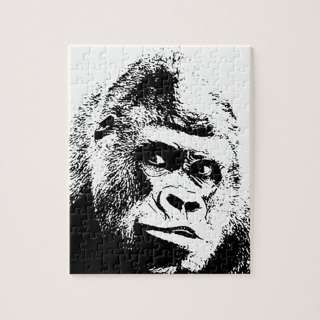Quebra-cabeça Pop Art Gorilla Animais Selvagens (Vertical)