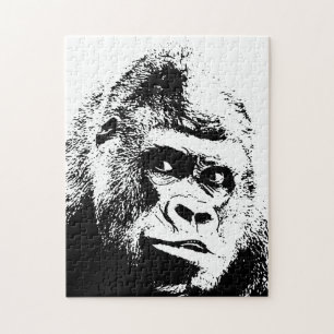 Quebra-cabeça Pop Art Gorilla Animais Selvagens
