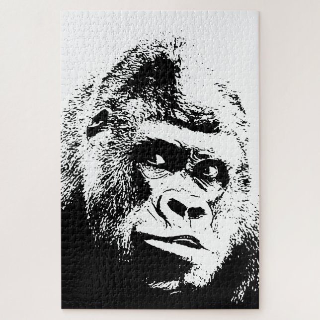 Quebra-cabeça Pop Art Gorilla Animais Selvagens (Vertical)