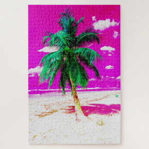Quebra-cabeça Pop Art Hawaii Island Viagem Palm Tree