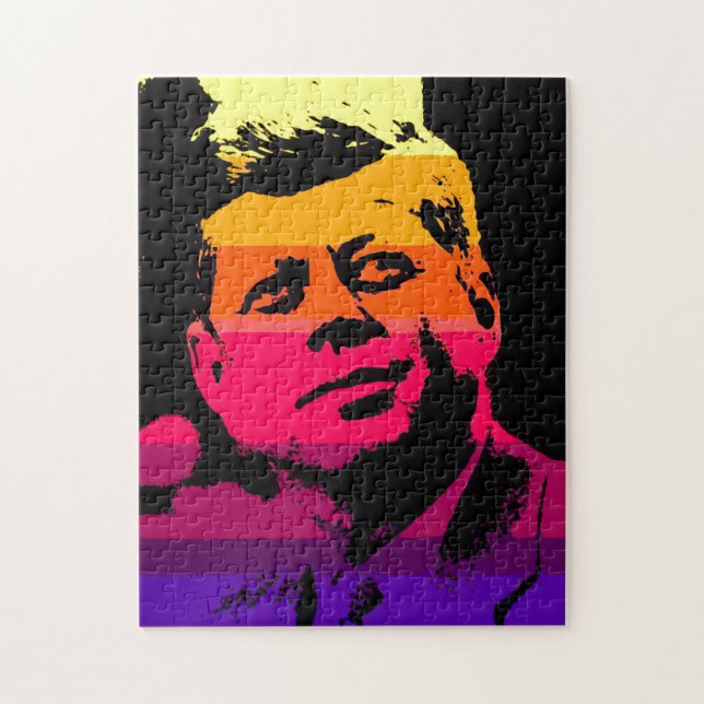 Quebra-cabeça Pop Art Jack JFK John F. Kennedy (Vertical)