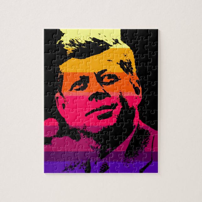 Quebra-cabeça Pop Art Jack JFK John F. Kennedy (Vertical)