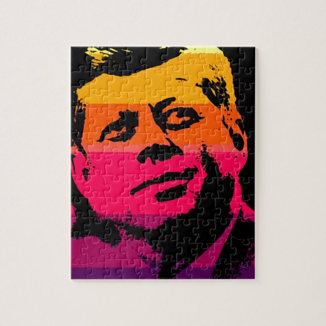 Quebra-cabeça Pop Art Jack JFK John F. Kennedy (Vertical)
