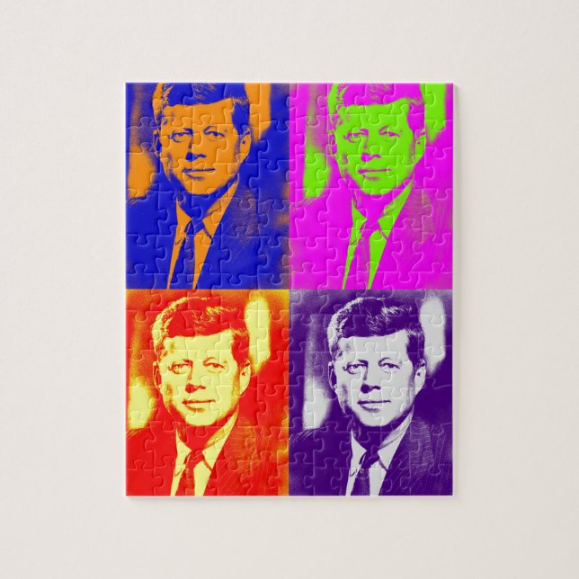 Quebra-cabeça Pop Art JFK John F. Kennedy (Vertical)